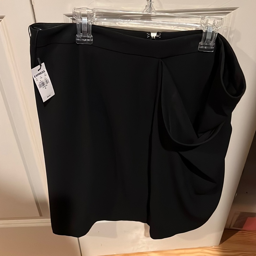 Express Black Belted Skirt